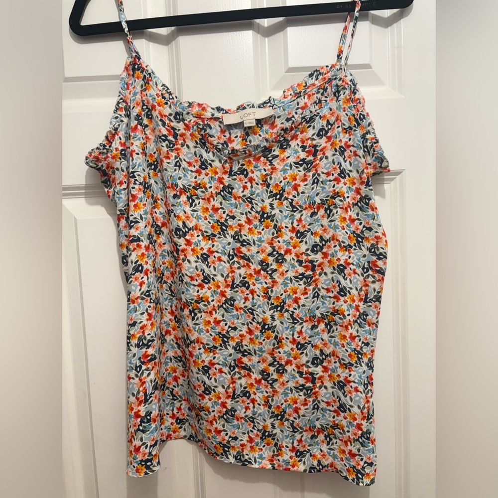 Loft Floral Spaghetti Strap Top